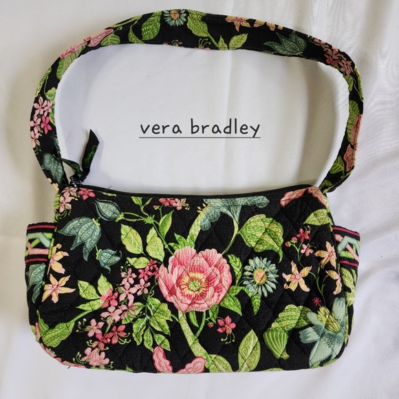 Vera Bradley Handbags - Vera bradley purse green floral on black